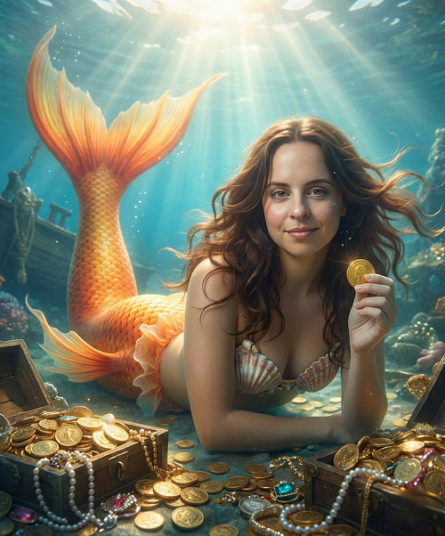 Underwater Treasure &bull; [Mermaid Fantasy AI Portrait]