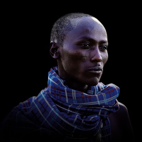 Portrait d'un homme massaï du Kenya
