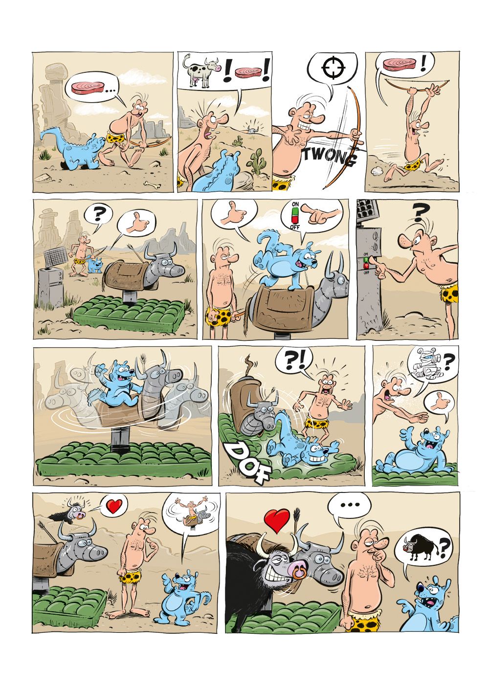 strippagina van caztar die jaagt op een stier, maar blijkbaar is het een 'iron bull'. Maar er komt om de hoek een echte stier kijken en die wordt verliefd op de 'iron bull'.