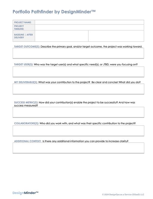 Portfolio Pathfinder by DesignMinder™