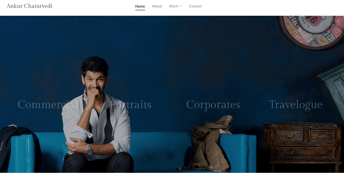 Ankur Chaturvedi's commercial photography portfolio website