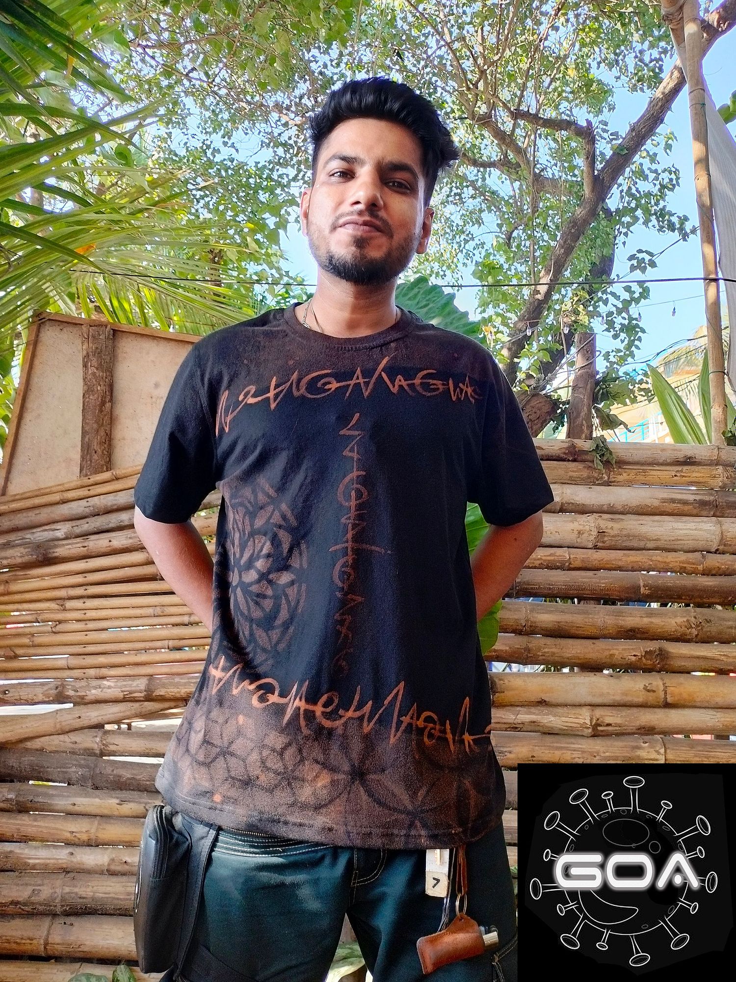GoaVirus hand dyed t-shirt