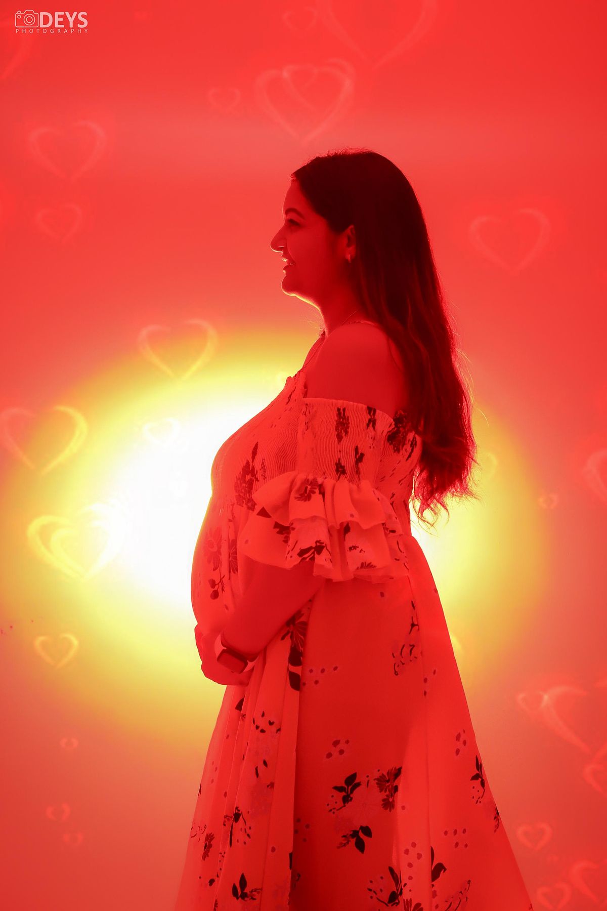 Silhouette prenatal photoshoot in Delhi