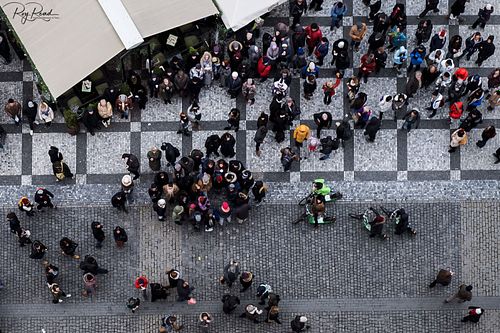 View from the top .. Old Town Square ... Prague