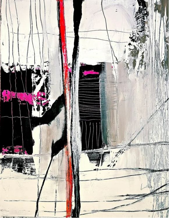 artwork: mixed media on canvas by Dieter Langer