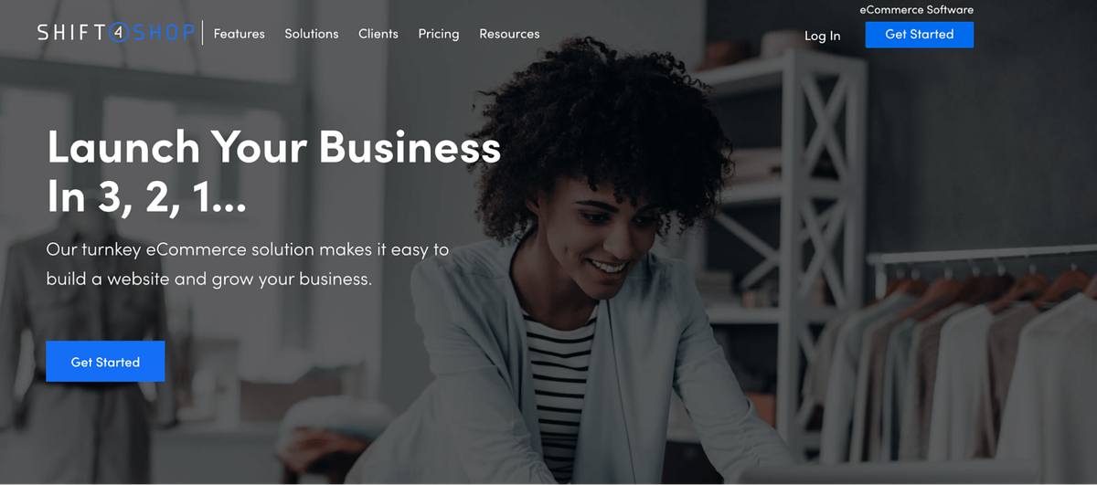 Shift4Shop e-commerce website builder home page