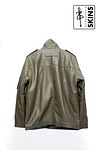SKINS Odh : M65 Field Leather Jacket (Olive Green)