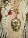 Antique venetian mask necklace