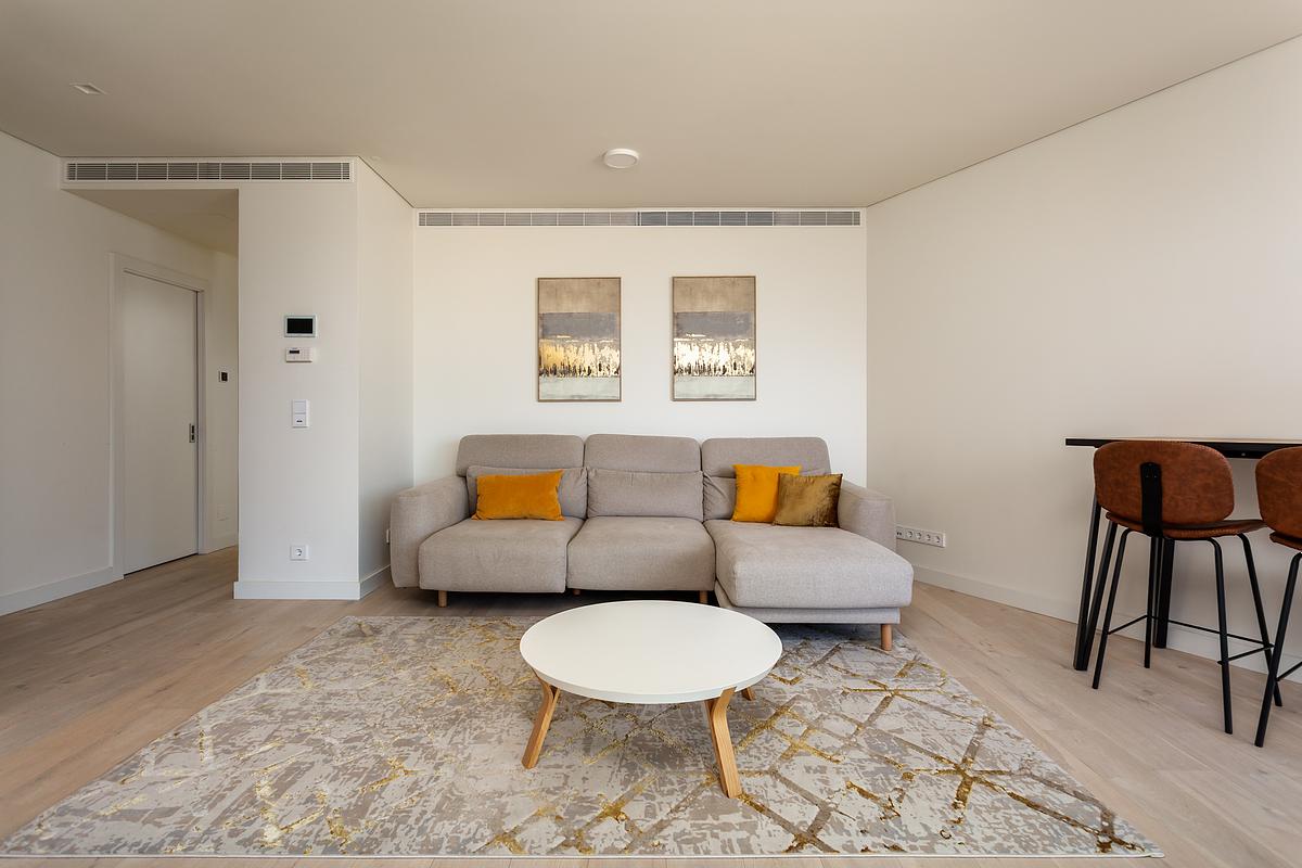 Fotografia imobili&aacute;ria de T1 de luxo com vista mar no Atlantic 