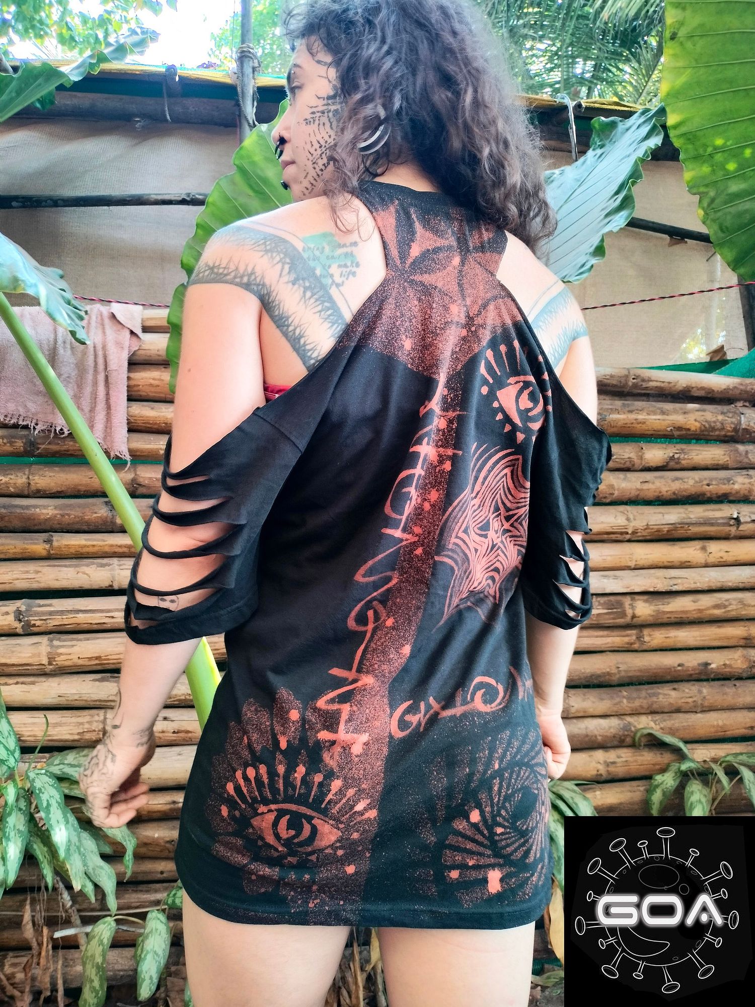 GoaVirus hand printed t-shirt for her