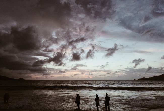 Black and white beach photography