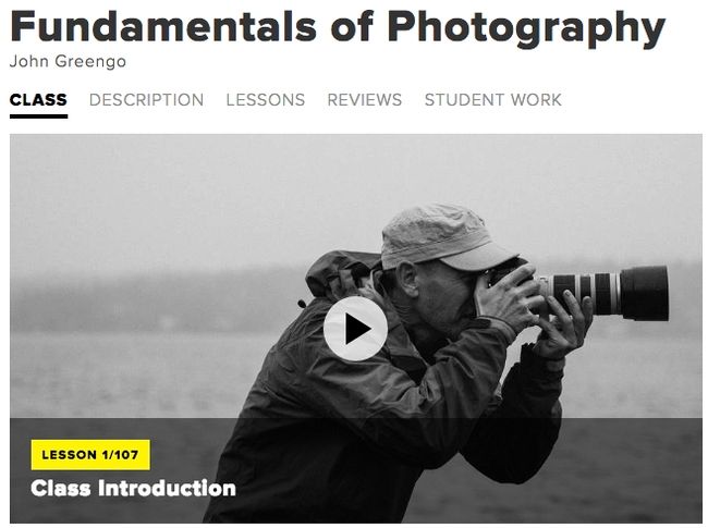 Ensemble de cours de photographie pour débutants de Creativelive