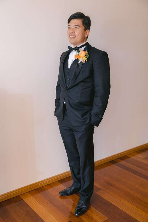 Groom Getting Ready
