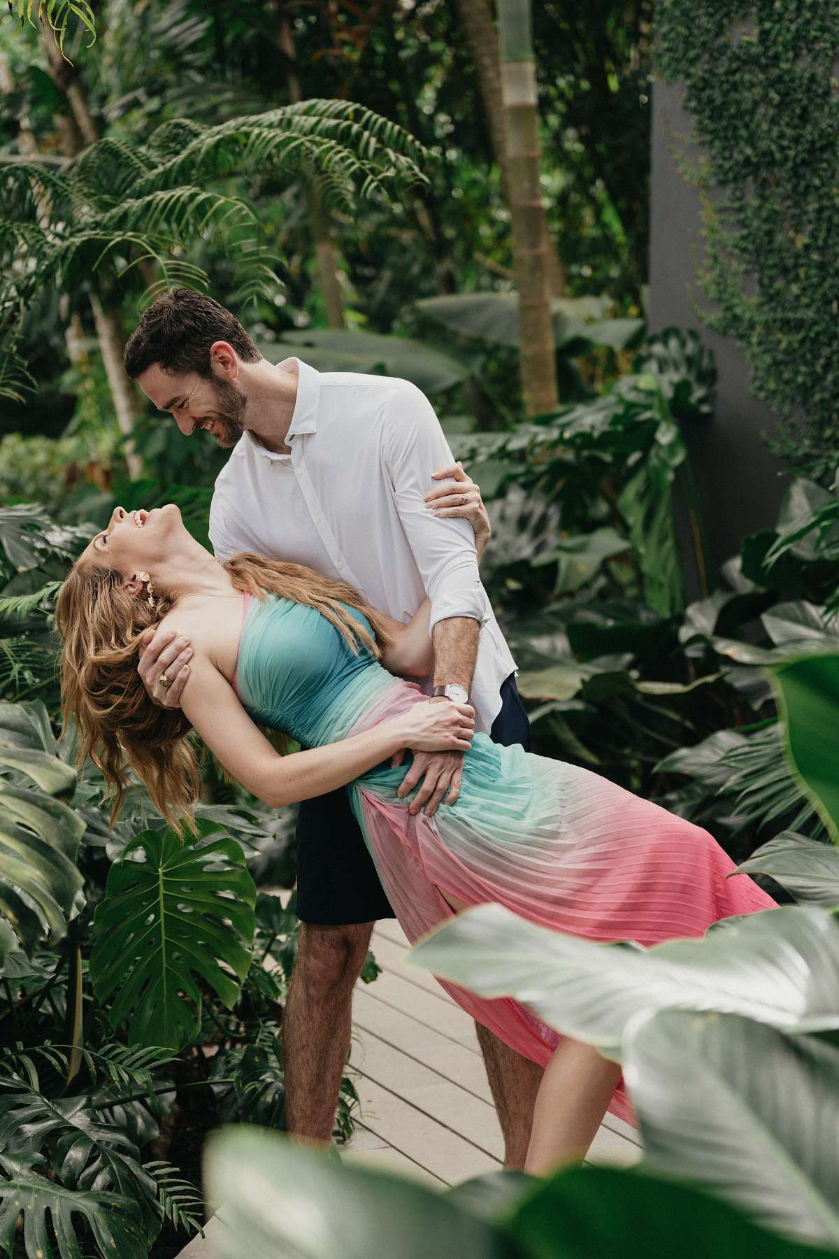 Photographer capturing engagement at Nayara Springs Costa Rica