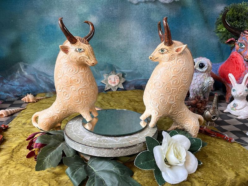 Pair of Cretan Bulls