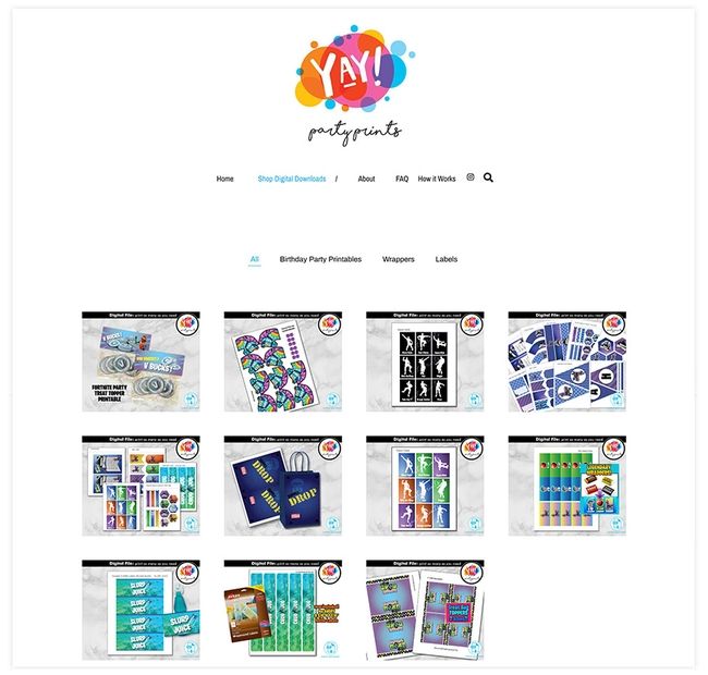 Boutique de design graphique sur Pixpa