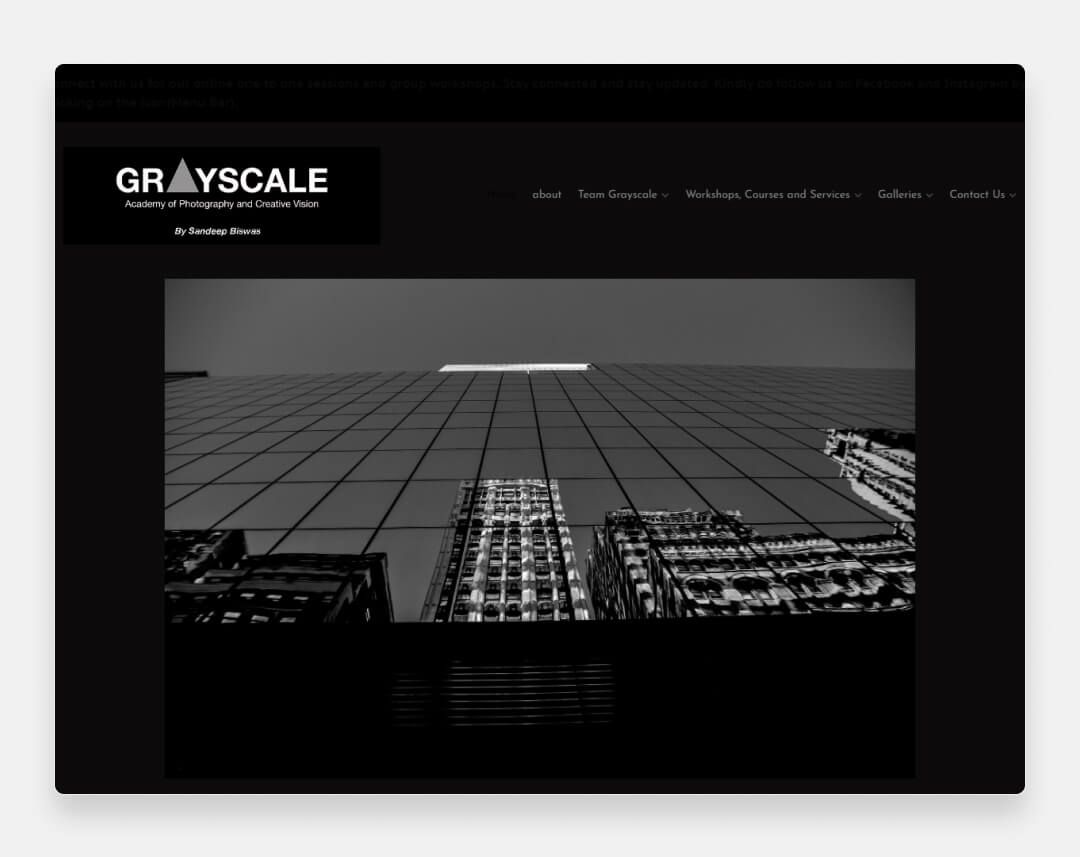 website of Greyscale Academy