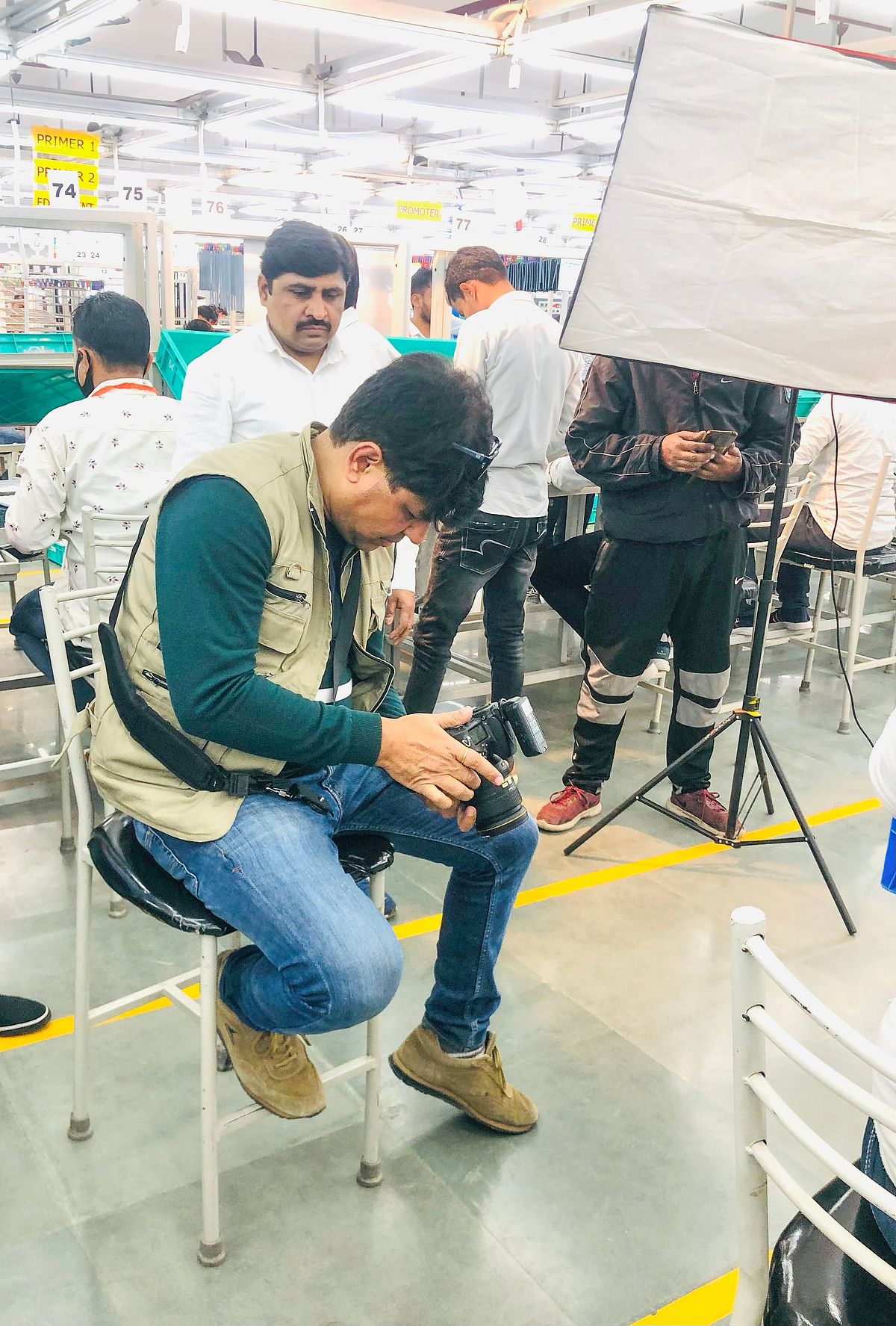 Checking all the shots on the Camera LCD