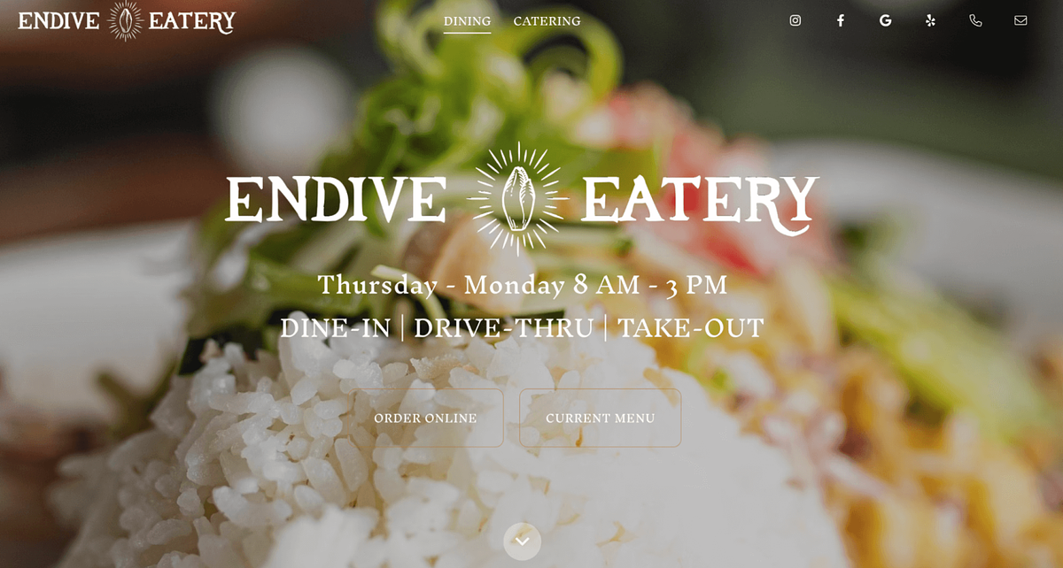 Website van Endive Eater