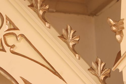 Gothic Revival crockets carved by hand