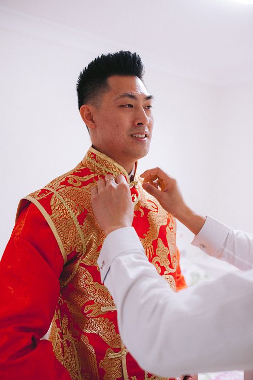 Groom Getting Ready