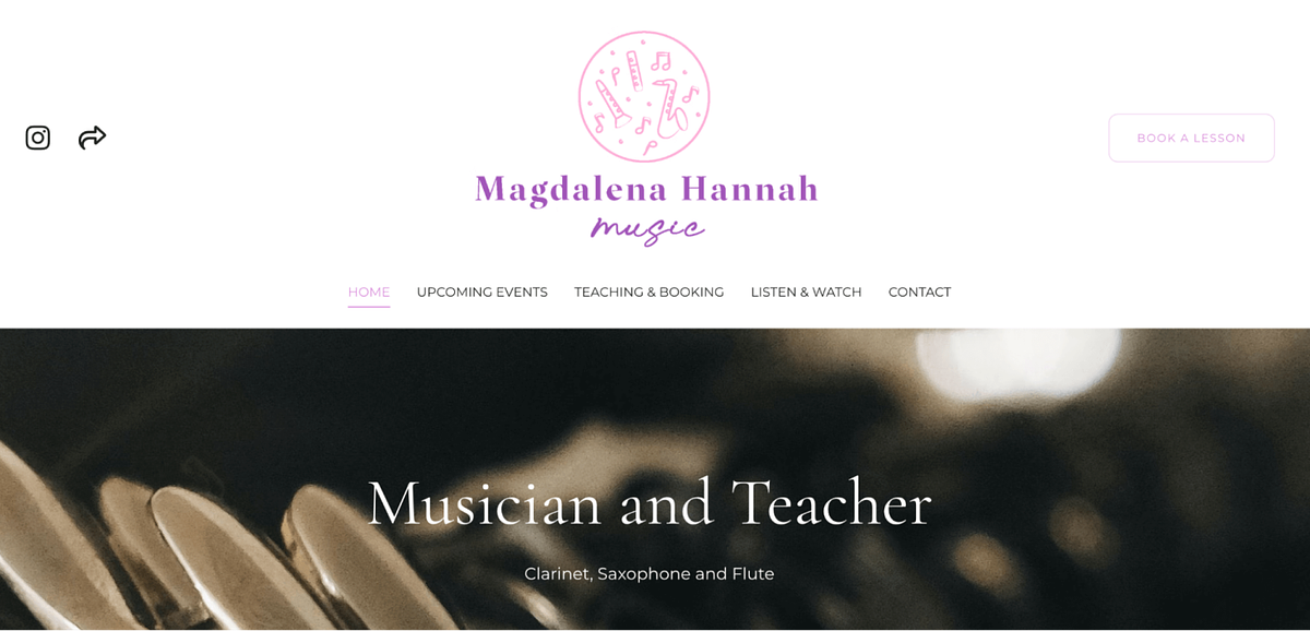 Sito web del portfolio di Magdalena Hannah