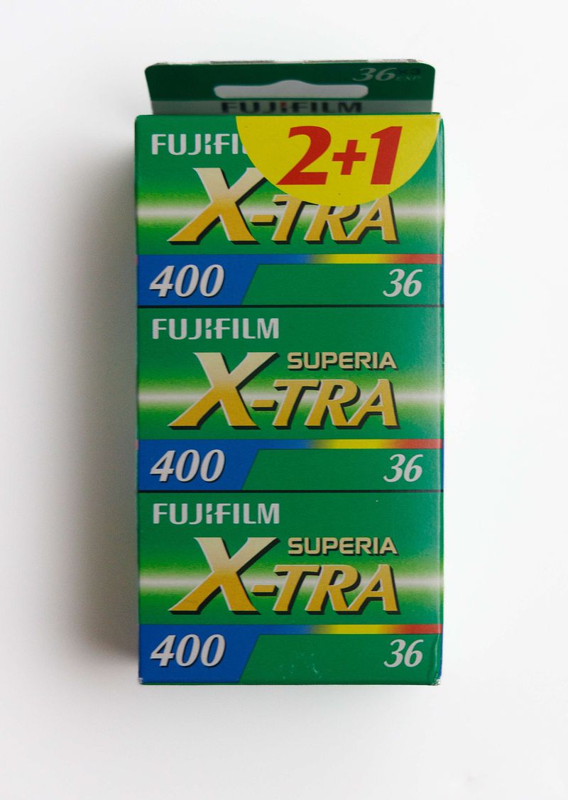 Box of 3x of Fujicolor X-tra 400 /36 unexposed vintage
