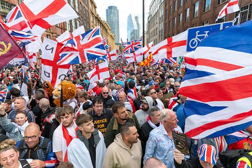 Tommy Robinson “Unite the Kingdom” march defending free speech, London, UK