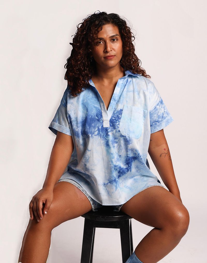 Popover Kurta Shirt - Summer Sky