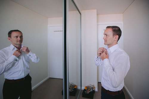 Groom Getting Ready