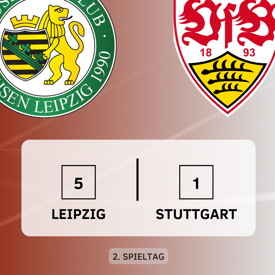 2. Spieltag: Eine Halbzeit lang in die Fresse