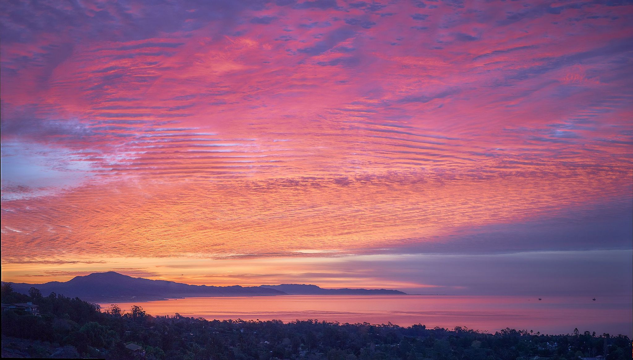 Red Sky at Morning- Santa Barbara, California