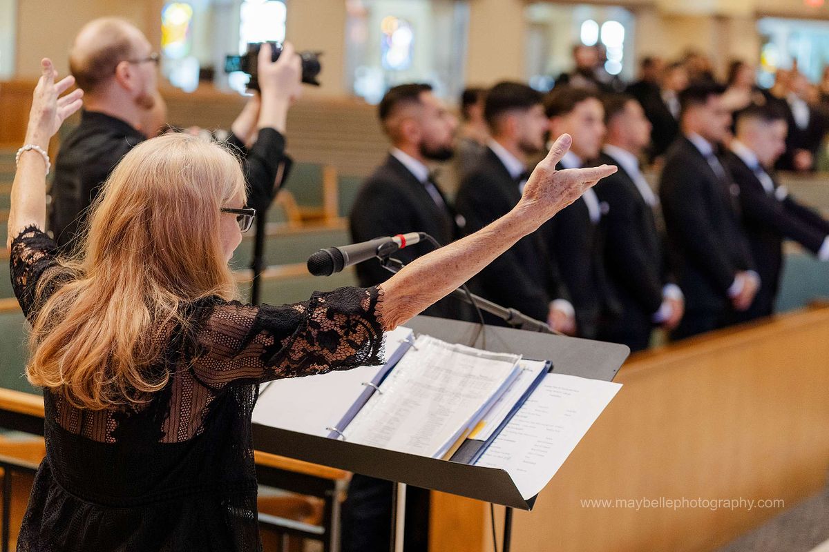 Exchanging vows at Saint Joseph, Husband of Mary Roman Catholic Church in Las Vegas Wedding Photography