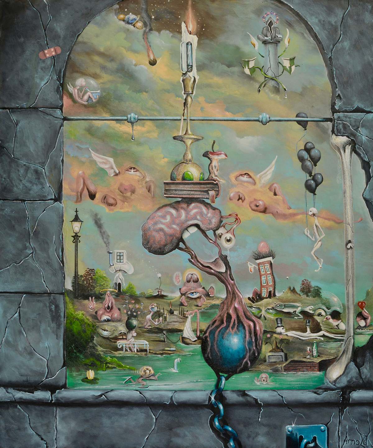 Let there be light &ndash; acryl on canvas by Dutch artist Arnold Janssen
