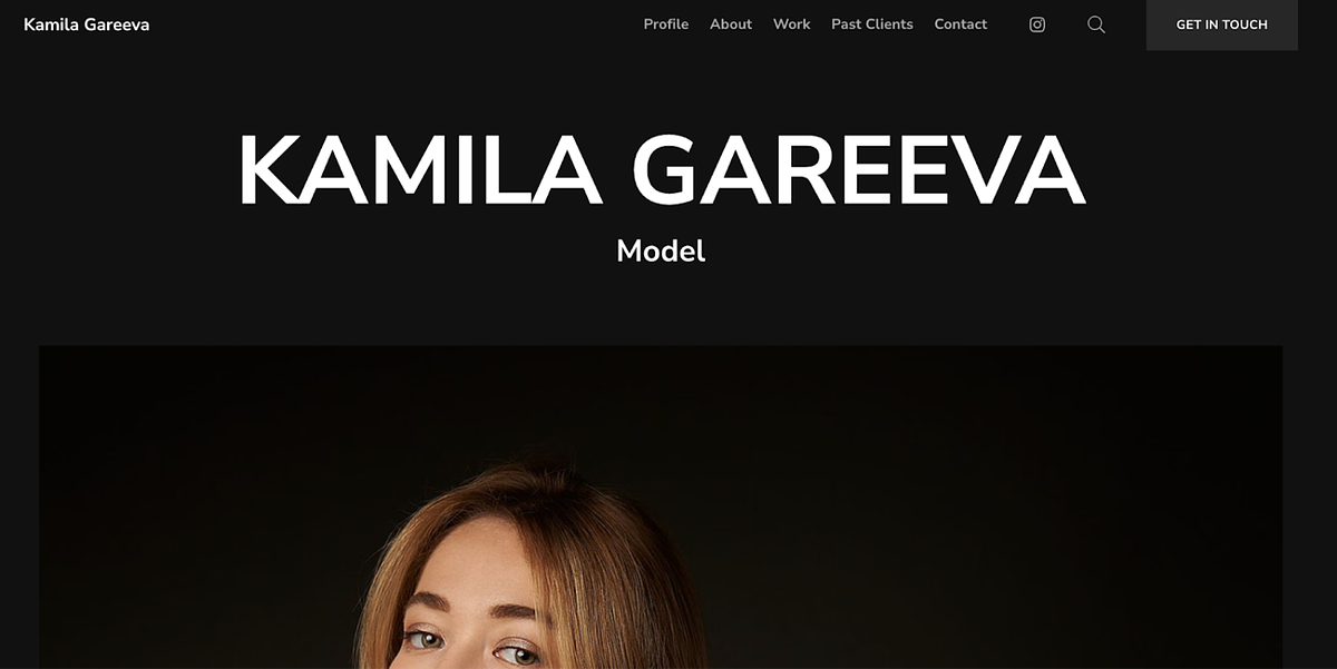 portfolio modelek Kamila Gareeva