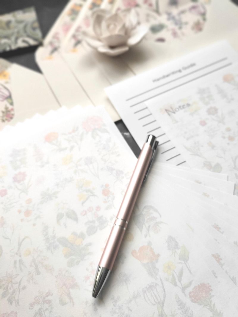 Luxury Vintage Floral Scented Letter Writing Stationery Gift Set with Accessories