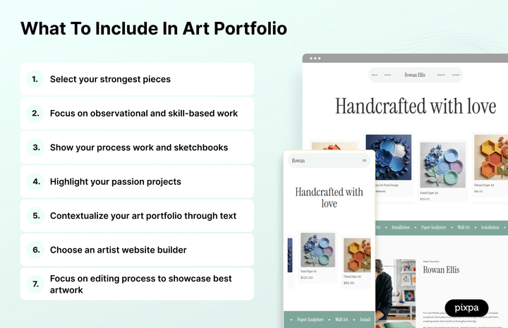 What to include in an art portfolio