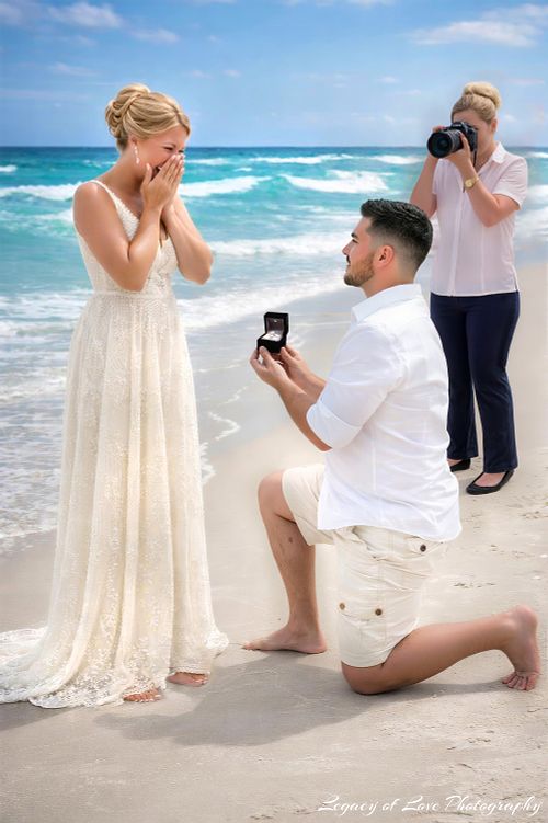 Behind the scenes of a beach proposal captured by Legacy of Love Photography in Northeast Florida.