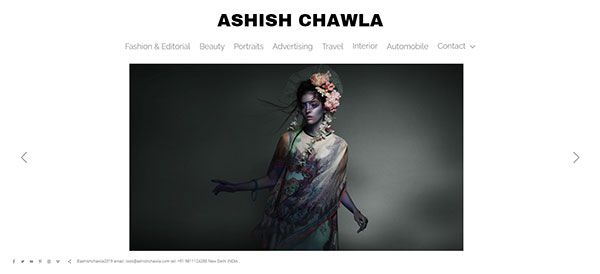 Ashish Chawla Portfolio Exemples de sites Web