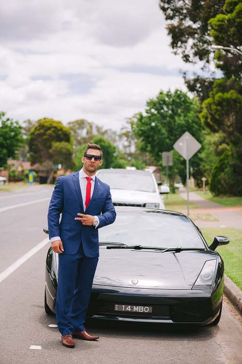 Groom Getting Ready