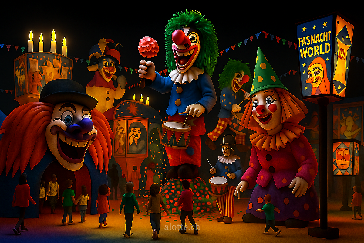 Rendering of Basel Fasnacht World theme park by Martin Potter