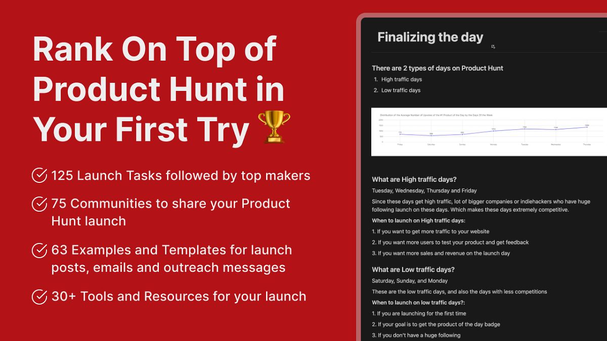 Рабочая тетрадь Product Hunt