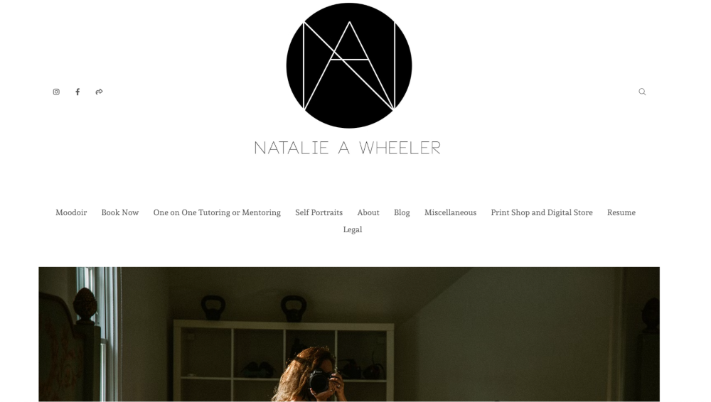 Strona internetowa portfolio Natalie A Wheeler