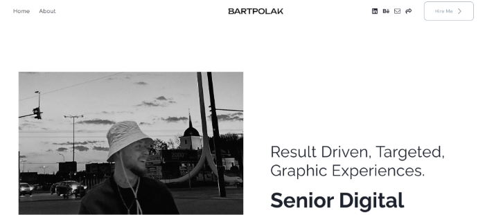 Grafikdesign-Portfolio-Website von Bartpolak