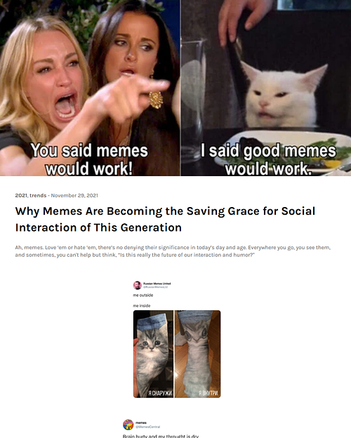 Why Memes Are Becoming the Saving Grace for Social Interaction of This Generation