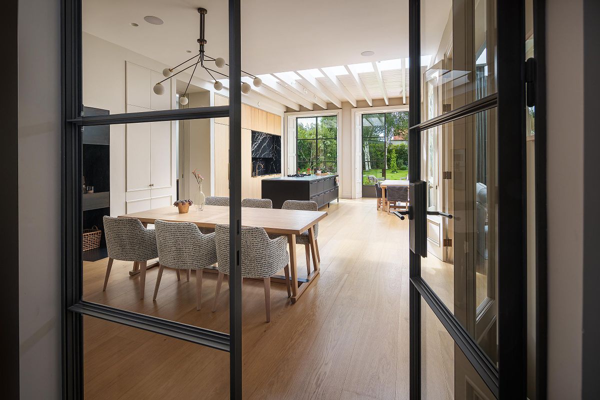 Open-Plan Living Room with Glass Doors, Ireland
