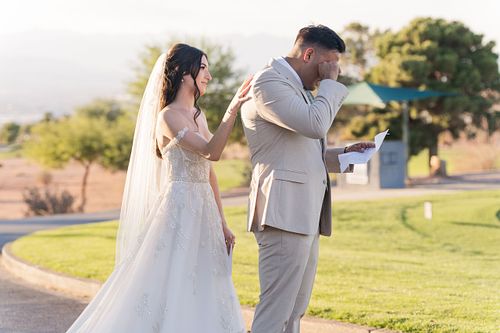 First Touch and Exchange of Vows Fall Wedding at The Revere Golf Club, Henderson Las Vegas Nevada 2024