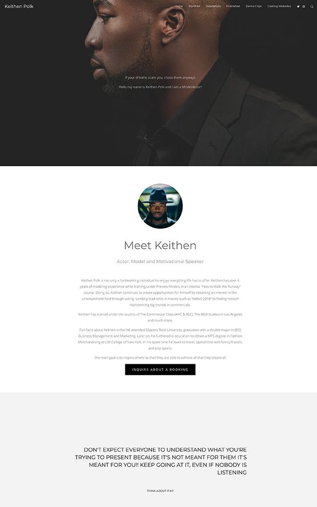 Site Web du portefeuille de modélisation Keithen