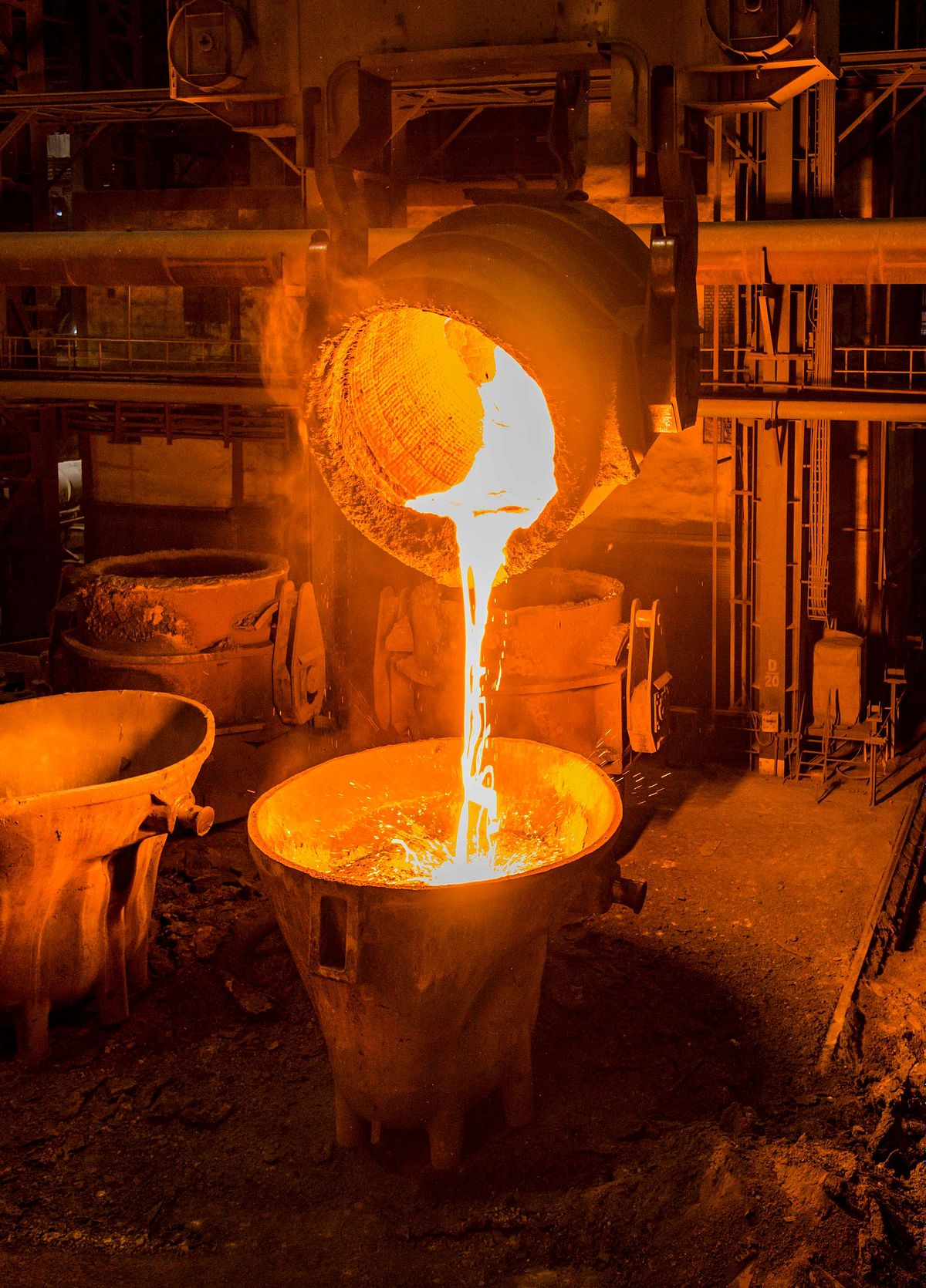 Melting Steel, Jindal Steel Plant, showcasing steel production and manufacturing in Odisha, India.