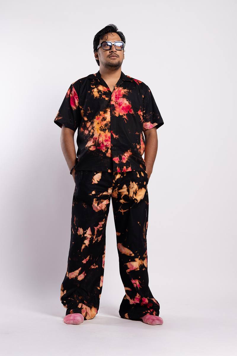 Cuban Collar Shirt - Eclipse Night